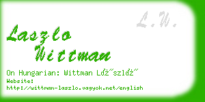 laszlo wittman business card